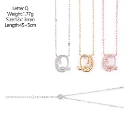 925 Sterling Silver D VVS1 Diamond Full Moissanite Pendant Necklace for Women Letter Sparkling Moissanite Jewelry