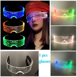 New Party Glasses Luminous Colorful LED Glasses Lighting Up Nightclub DJ Bar Music Dance Party Young Man Children Birthday Gift