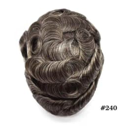 Versalite HD Lace PU Men Toupee Real Indian Human Hair Wigs Lace PU Hair Wig Hair System Male Capillary Prosthesis Hairline