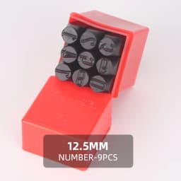 QJH Number Stamp (0-9) Letter Stamp Set (A-Z) Punch Perfect for Imprinting Metal Stamping Kit, Plastic, Wood, Leather 2-12.5MM