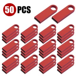 10/50/100 Pcs Free Custom Logo Metal USB Flash Drive 64GB 32GB 8GB 4GB Memory Flash USB Stick Pen Drive 128MB 512MB PenDrive 2.0