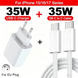 For Apple Original PD 35W Type C Quick Charger For iPhone 17 16 15 14 13 12 11 Pro Max Samsung Xiaomi Fast Charging Charge Cable