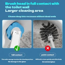 18/36Pcs Toilet Brush With Disposable Replacement Head Kits Upgrade Long Handle Bathroom Cleaning Brush For Home Wc Accessories