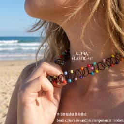 DIY 12PCS Mix Colour Vintage Hippy Stretch Tattoo Choker Necklace Elastic Chocker Necklace Fishing Line Tattoo Necklace