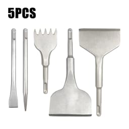 5PC SDS PLUS Round Shank Tile Shovel Electric Hammer Chise Wall Concrete Impact Drill 5Teeth Drill Bit For Masonry SlottingTool