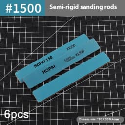 Hot Sale New 6Pcs MS-E400-1500 Semi-rigid Sanding Sticks Plastic Model Polishing Rod For DIY Assembling Model Build Tools