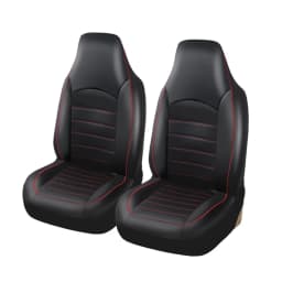 2 Front Universal PU Leather Car Seat Covers High Back Bucket Seat Cover Set for Most Cars, Trucks, SUVs and Van