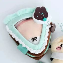 Sweet White Strawberry Cake 10cm Doll Plush Doll Doll Cute Storage Bag Handbag Girl Heart Baby Bag Pendant for Women