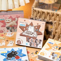Journal GO 20pcs Kitten Diary Sticker Book Lovely Scrapbooking diy Cat Stickers for Collage Junk Journal Card Mobile Alum Decor