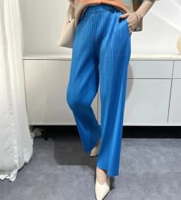 Miyake Pleated Loose Plus Size Pants Female 2025 Summer New High-end Thin Wide-leg Casual High Waist Pleated Straight Pants Thin