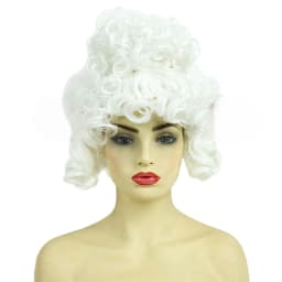 REEWES White Curly Wig For Cosplay Dawn Sheep Synthetic Wig Costume Glasses Hairband Zoo Anime Carnival 100 DAY OF Party