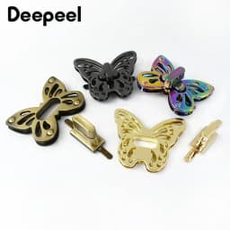 2/3/5Pcs Deepeel Metal Turn Twist Lock Clasp Handbag Purse Decorative Locks Buckles Leather Craft Bag Clasps Hardware Accessory