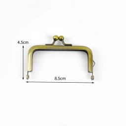 2/5Pcs 8.5/10.5/15/18.5cm Metal Bag Handle Square Smooth Clourse Purse Frame Kiss Clasp Handbag Sewing Brackets Bags Accessories