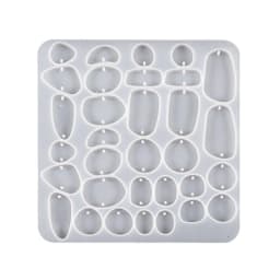 2Pcs/1Pc DIY Earring Silicone Mold Irregular Dangle Making Tool Handmade Necklace Jewelry Pendant Mold DIY Resin Casting Mold