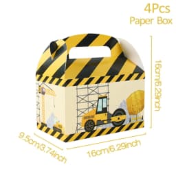 Construction Party Disposable Tableware Birthday Decoration Boy Baby Shower Excavator Truck Tractor Construction Birthday Decor