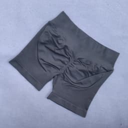 No Logo Sexy V Back Low Ribbed Waist Band Yoga Shorts Seamless Scrunch Bum Workout Gym Shorts Booty Hight Stretch Running Shorts