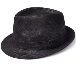 New 2024 Man High Quality Genuine Leather Formal Hat Jazz Gentleman Goat Skin Suede Short Brim Black/Brown Top Hat Malee