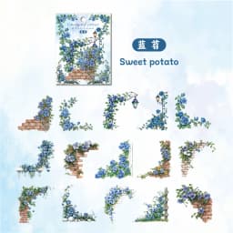 30 pcs Flowers Corner Stickers Retro Hollowed Out Frames Sticker Pack Collage Journal Scrapbooking Material Office Stationery