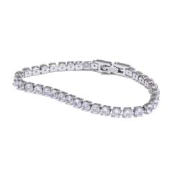 Yhpup 4mm High Quality Shiny Cubic Zirconia Chain Wrist Bracelet Bangle for Women Stainless Steel Exquisite Premium Jewelry New