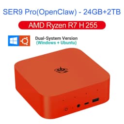 Beelink SER9 Pro Max AMD Ryzen 7 H255 24GB LPDDR5X RAM 1TB NVMe SSD Win 11 Ubuntu Type C Wifi6 BT5.2 Gaming PC SER9 HX370 HX470