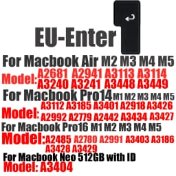Keyboard Cover for Macbook Air 13 15 Pro 14 16 Touch Bar ID Silicone Protector Skin EU A3113 A3112 A3240 A2337 A3401 M1 M2 M3 M4