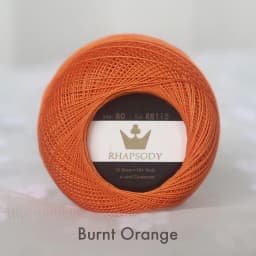 Rhapsody Premium Size 80 Cotton Crochet Thread 100% Egyptian Mercerized Singed 13 Colors 10G Tatting Needlepoint Bobbin Lace
