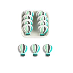 Kovict 5/10Pcs Silicone Beads Car Airplane Rainbow Rocket Bead For Jewelry Making DIY Keychain Necklace Bracelet Accessories