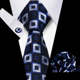 Tie For Men Classic Plaid Handkerchiefs Red Necktie Cufflinks For Men Blouse Business Wedding Accessories Women Collar Man Gift