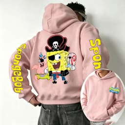 SpongeBob SquarePants and Patrick Star COS Pirate Cartoon Anime 2026 New Spring and Autumn Men's and Women's Fashion Hoodies