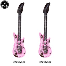 Inflatable Guitar 35inch Rock Star Guitar Reusable Inflatable Guitar Toys Balloons 80s 90s Themed Kids Birthday Party Decoration
