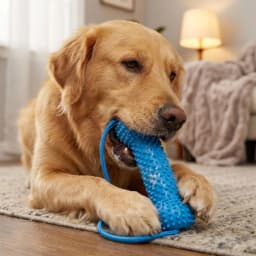 Bite-Resistant Dog Teething Stick Anti-choking Chew-resistant Pet Teeth Cleaning with Rope Dog Chew Stick Interactive Tug