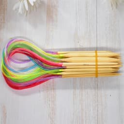18Pcs/Set Circular Knitting Needles Bamboo Crochet Sewing Knitting Double Cusp Hooks Soft Tube Needle Craft Tools Set 40-120cm