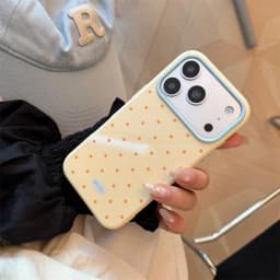 Japan Korean Candy Color Polka Dot Phone Case for iPhone 18 17 17Pro 16 15 14 Pro Max 13 Shockproof Bumper Protective Back Cover