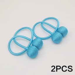 2pcs modern minimalist magnetic ball curtain tiebacks with thicker twisted cords can be styled at will,for bedrooms, living room