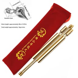 2PCS Copper Dowsing Rod, Divining Rods Upgraded Flexible Rotation Tool, Solid Copper and Brass Dowsing Rods with Gift