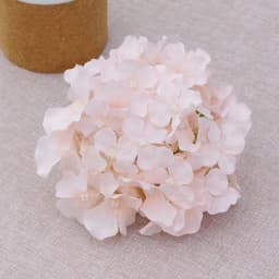 5PCS 54 Heads Silk Hydrangea Heads Artificial Flowers Heads with Stems Fake Hydrangea Flowers for Home Wedding Party Decoration