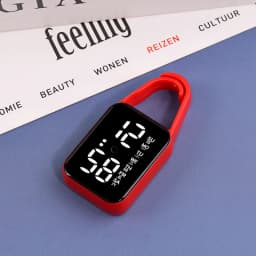 LED Digital Electronic Watch Keychain Luminous Function Children Gifts Multifunctional Hanging Watch Pocket Watches
