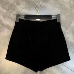 Black velvet shorts for women's outerwear with a high a with summer pants women's shorts