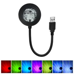 USB Plug-in Water Ripple Shaped Aurora Projection Light Touch/remote Control Color Changing Lighting Atmosphere Decoration Light