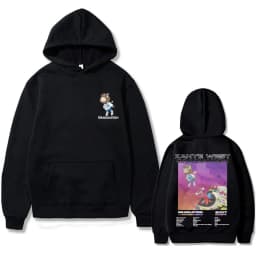 Kanye West Graduation Bear Double Sided Printed Hoodie Men Women Fashion Hip Hop Cool Sweatshirts Unisex Fleece Cotton Hoodies