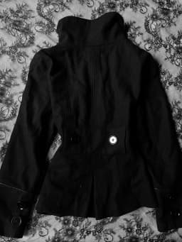 Women Gothic Punk Stand Up Collar Single Breasted Jacket Retro Slim Fit Motorcycle Gang Windproof Coats Y2k Street Short Jacket