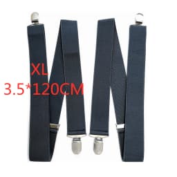 3.5 cm Wide Solid Color No Cross Suspenders Men 4 Strong Clips Women Suspender For wedding Party Trouser Braces