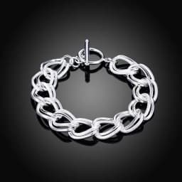 Hot Sale 925 Sterling Silver Chain Solid Bracelet for Women Mens Charm Party Gift Wedding Fashion Jewelry