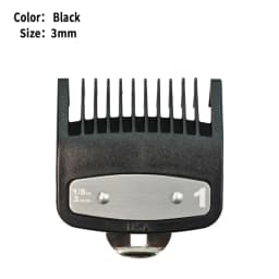 Professional Hair Clipper Limit Guide Comb for Wahl Trimmer Barber Guide Comb Haircut Tool Clipper Limit Combs Black/Clear