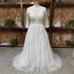 LAYOUT NICEB Plus Size Woman Wedding Dresses Classic Lace Up Backless Bridal Gowns Appliques Half Sleeves Vestidos De Noiva 2024