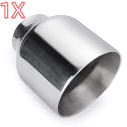 1/2/4pcs 63mm-101mm Universal Car Exhaust Muffler Pipe Dual Wall Exhaust Tips Exhaust Pipe Stainless Steel For BMW/Benz/Audi/VW