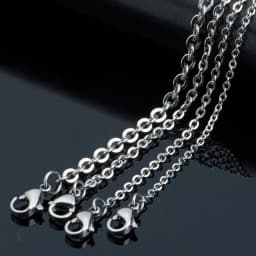 Thickness 2mm-4mm 304 Stainless Steel Link Chain Necklace Silver Color Link Classic Curb Chain for Men Women Jewelry Findings