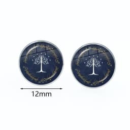 New Hot White Tree Gondor Keychain Lord Of The R Glass Dome KeyRing Bag Car Key Chain Ring Holder Charms Jewelry Gifts