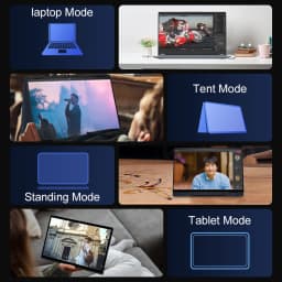 Ninkear YBook 15 Laptop 2 in 1 AMD Ryzen 3 3250U 15.6 Inch Full HD Display 16GB RAM 512GB SSD 2 in 1 Convertible Notebook Windows 11 360° Touchscreen USB-C PD 65W Fast Charging for Business Home Office Study and Everyday Multitasking