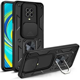 Slide Camera Lens Protective Case for Xiaomi Redmi Note 9 Pro 9T 9S Note9 Car Holder Magnetic Armor Shockproof Bumper Case Cover